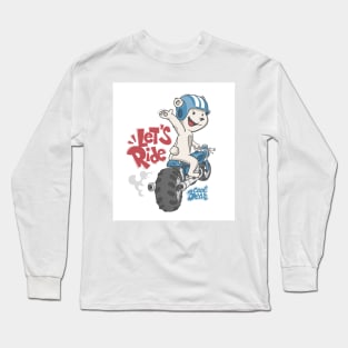 bear-riding-motorbike-print-design Long Sleeve T-Shirt